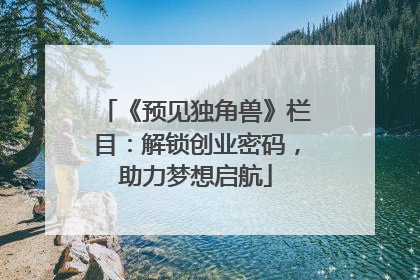 《预见独角兽》栏目：解锁创业密码，助力梦想启航