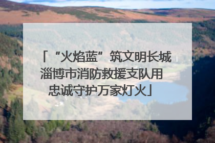 “火焰蓝”筑文明长城 淄博市消防救援支队用忠诚守护万家灯火