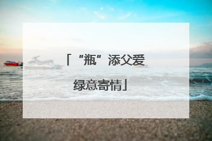 “瓶”添父爱 绿意寄情