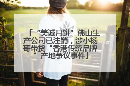 “美诚月饼”佛山生产公司已注销，涉小杨哥带货“香港传统品牌”产地争议事件