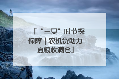 “三夏”时节探保障｜农机贷助力夏粮收满仓