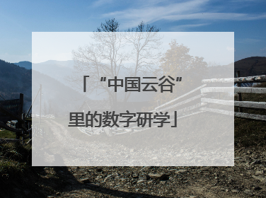 “中国云谷”里的数字研学