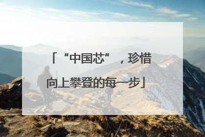 “中国芯”，珍惜向上攀登的每一步