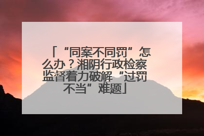 “同案不同罚”怎么办？湘阴行政检察监督着力破解“过罚不当”难题
