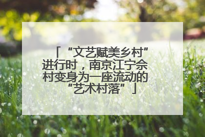 “文艺赋美乡村”进行时，南京江宁佘村变身为一座流动的“艺术村落”