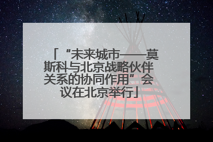 “未来城市——莫斯科与北京战略伙伴关系的协同作用”会议在北京举行