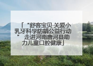 “舒客宝贝·关爱小乳牙科学防龋公益行动” 走进河南唐河县助力儿童口腔健康