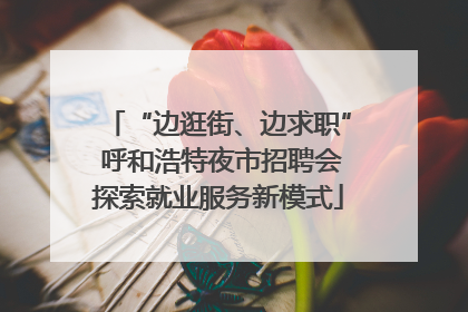 “边逛街、边求职” 呼和浩特夜市招聘会探索就业服务新模式