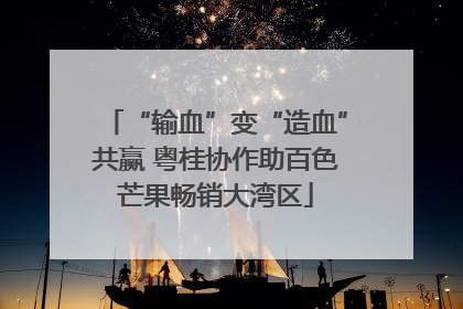 “输血”变“造血”共赢 粤桂协作助百色芒果畅销大湾区