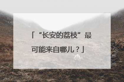 “长安的荔枝”最可能来自哪儿？