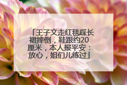 王子文走红毯踩长裙摔倒，鞋跟约20厘米，本人报平安：放心，姐们儿练过