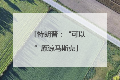 特朗普：“可以”原谅马斯克