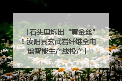 石头里炼出“黄金丝”！汝阳县玄武岩纤维全电熔智能生产线投产