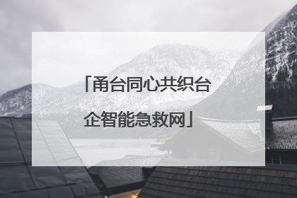 甬台同心共织台企智能急救网