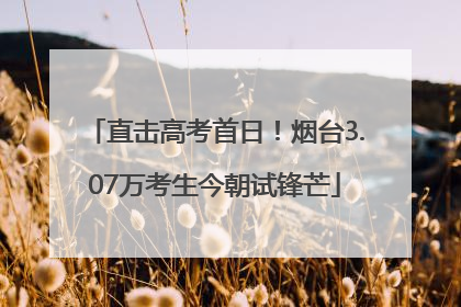 直击高考首日！烟台3.07万考生今朝试锋芒
