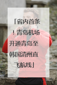 省内首条！青岛机场开通青岛至韩国清州直飞航线
