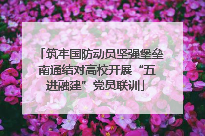 筑牢国防动员坚强堡垒 南通结对高校开展“五进融建”党员联训