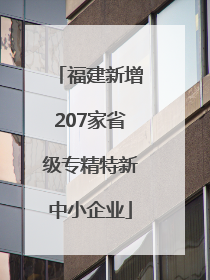 福建新增207家省级专精特新中小企业