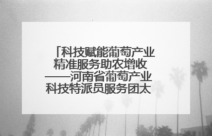 科技赋能葡萄产业 精准服务助农增收——河南省葡萄产业科技特派员服务团太康县科技服务纪实