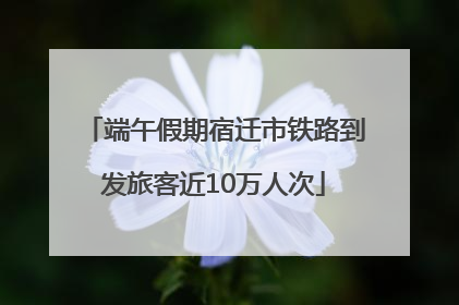 端午假期宿迁市铁路到发旅客近10万人次