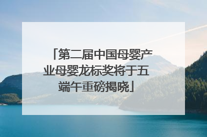第二届中国母婴产业母婴龙标奖将于五端午重磅揭晓