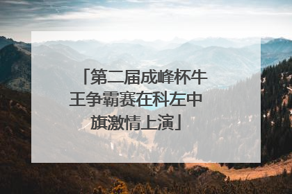 第二届成峰杯牛王争霸赛在科左中旗激情上演