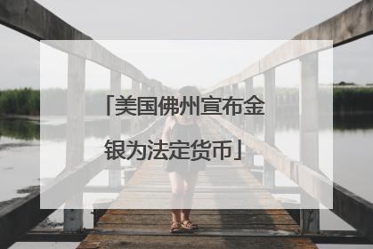 美国佛州宣布金银为法定货币