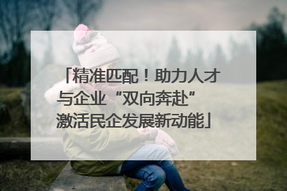 精准匹配！助力人才与企业“双向奔赴” 激活民企发展新动能