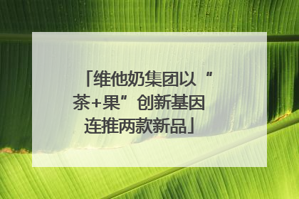 维他奶集团以“茶+果”创新基因连推两款新品