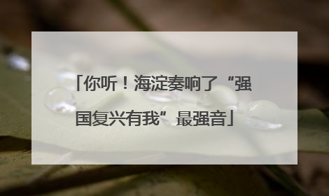 你听！海淀奏响了“强国复兴有我”最强音