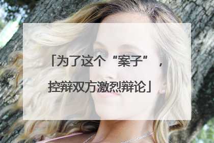 为了这个“案子”，控辩双方激烈辩论