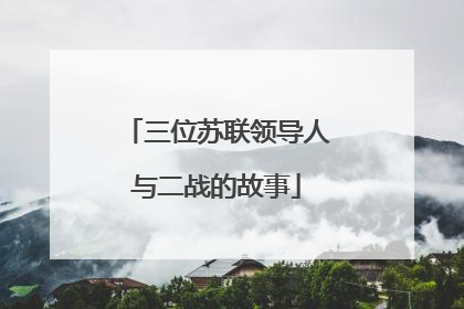 三位苏联领导人与二战的故事