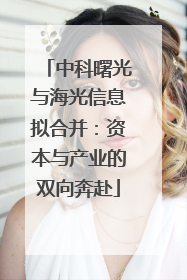 中科曙光与海光信息拟合并：资本与产业的双向奔赴