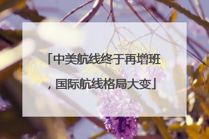 中美航线终于再增班，国际航线格局大变