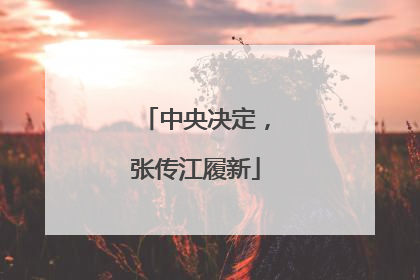 中央决定，张传江履新