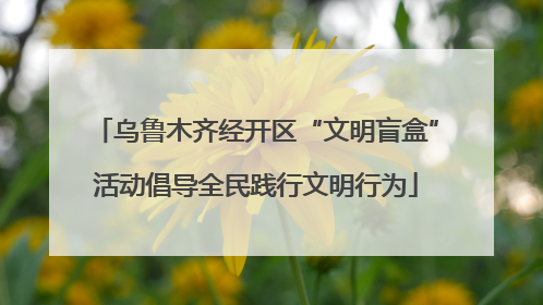 乌鲁木齐经开区“文明盲盒”活动倡导全民践行文明行为