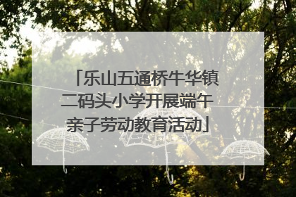 乐山五通桥牛华镇二码头小学开展端午亲子劳动教育活动