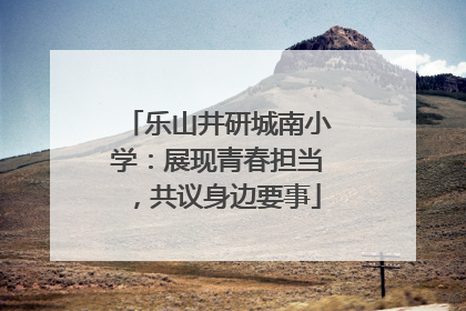 乐山井研城南小学：展现青春担当，共议身边要事