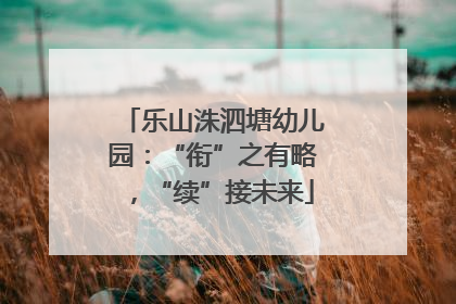 乐山洙泗塘幼儿园：“衔”之有略，“续”接未来
