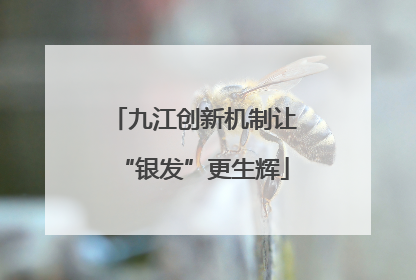 九江创新机制让“银发”更生辉