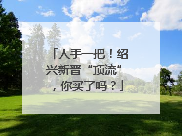 人手一把！绍兴新晋“顶流”，你买了吗？