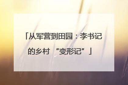 从军营到田园：李书记的乡村 “变形记”