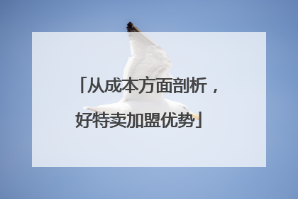 从成本方面剖析，好特卖加盟优势