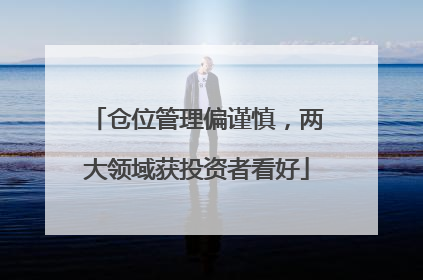 仓位管理偏谨慎，两大领域获投资者看好