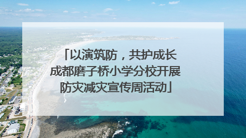 以演筑防，共护成长 成都磨子桥小学分校开展防灾减灾宣传周活动