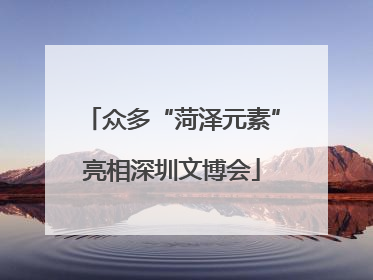 众多“菏泽元素”亮相深圳文博会