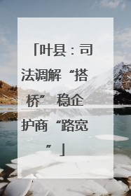 叶县：司法调解“搭桥” 稳企护商“路宽”
