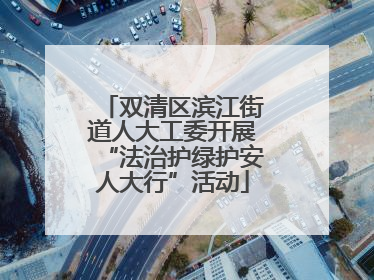 双清区滨江街道人大工委开展“法治护绿护安人大行”活动