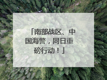 南部战区、中国海警，同日重磅行动！