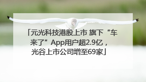 元光科技港股上市 旗下“车来了”App用户超2.9亿，光谷上市公司增至69家